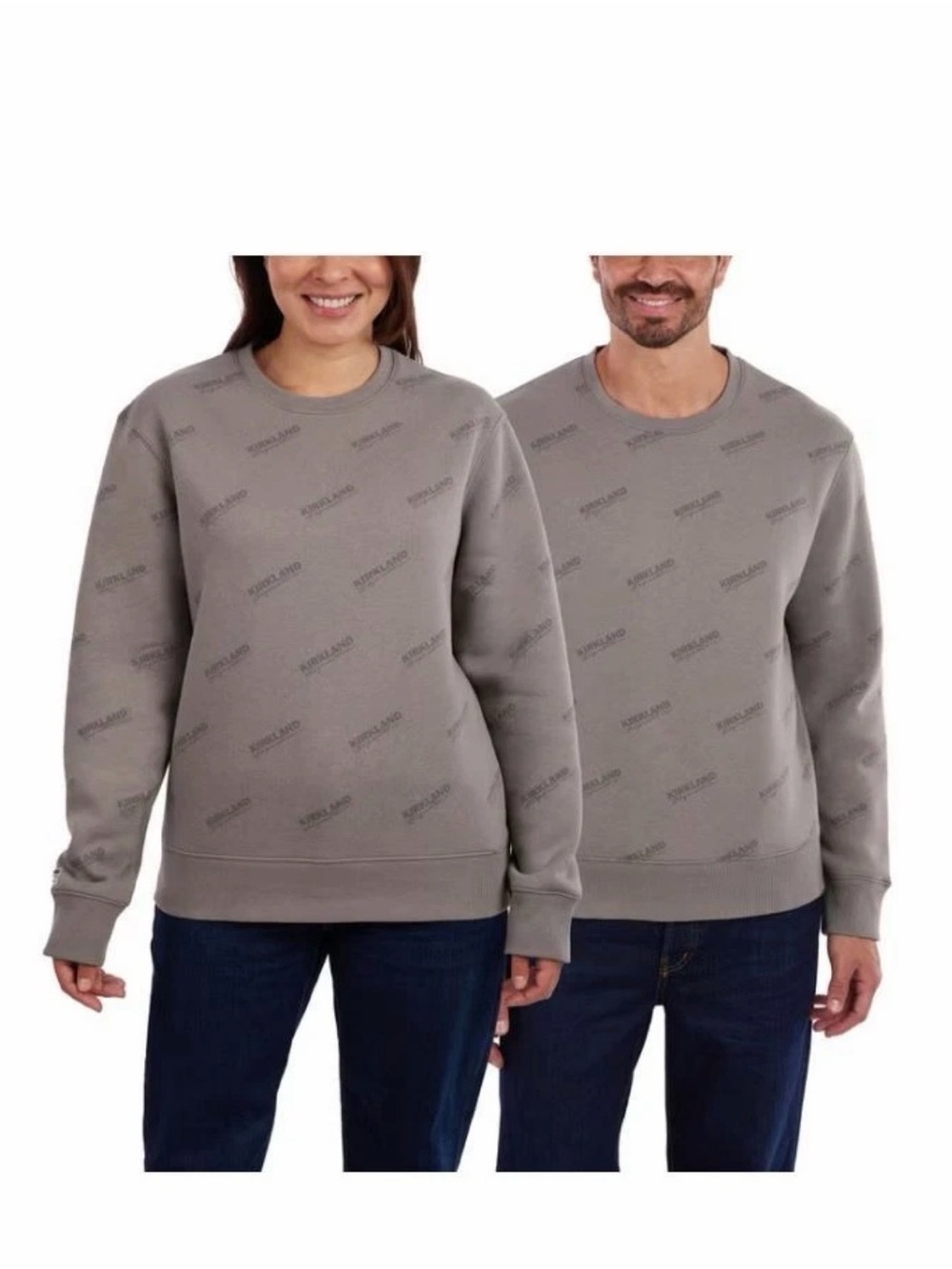 Kirkland Signature unisex Sweatshirt Gray Logo Crewneck Men’s L/ Women’s XL